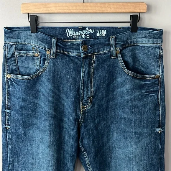 Wrangler Retro Slim Bootcut Jeans 34 x 36 - Picture 2 of 7